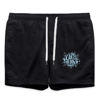 Caressez votre chien en disant - Short de bain - noir - Devant - AI Model Male 185 light (185cm)
