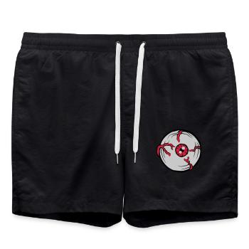 Big Crazy Horror Eye - Swim Trunks - black - Front - AI Model Male 185 light (185cm)