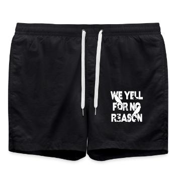 Nous crions sans raison - Perruche - Short de bain - noir - Devant - AI Model Male 185 light (185cm)