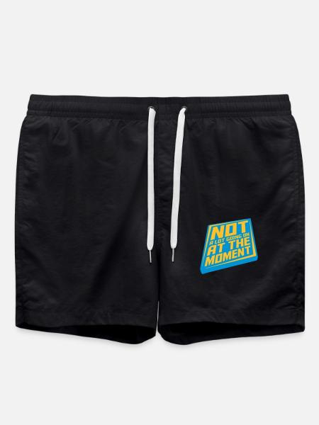 Not much going on - Swim Trunks - black
