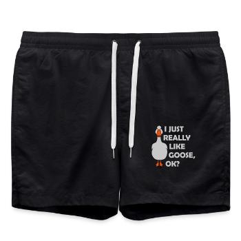 vraiment comme l’oie ok - Short de bain - noir - Devant - AI Model Male 185 light (185cm)