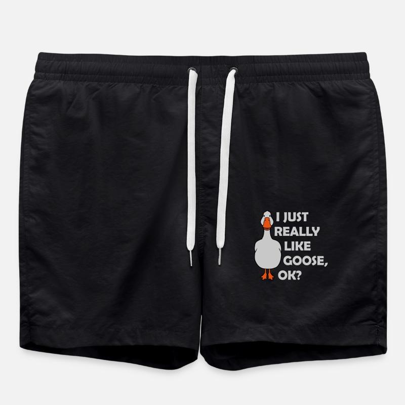 really like goose ok - Swim Trunks - black