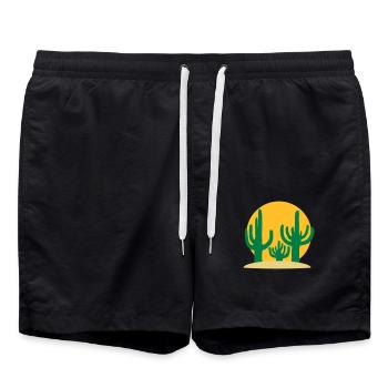 Soleil 3 Cactus Désert - Short de bain - noir - Devant - AI Model Male 185 light (185cm)