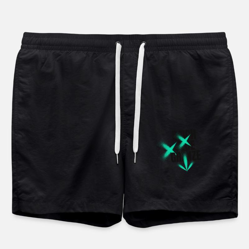 Break every border - Swim Trunks - black