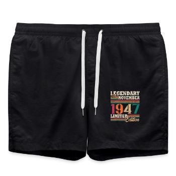 Legendary November 1947 limited edition - Swim Trunks - black - Front - AI Model Male 185 light (185cm)