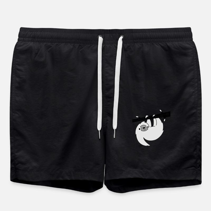 faultier 002 - Badeshorts - Schwarz