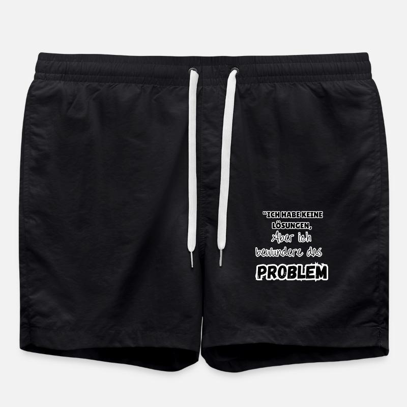 "Problem solution" - Swim Trunks - black