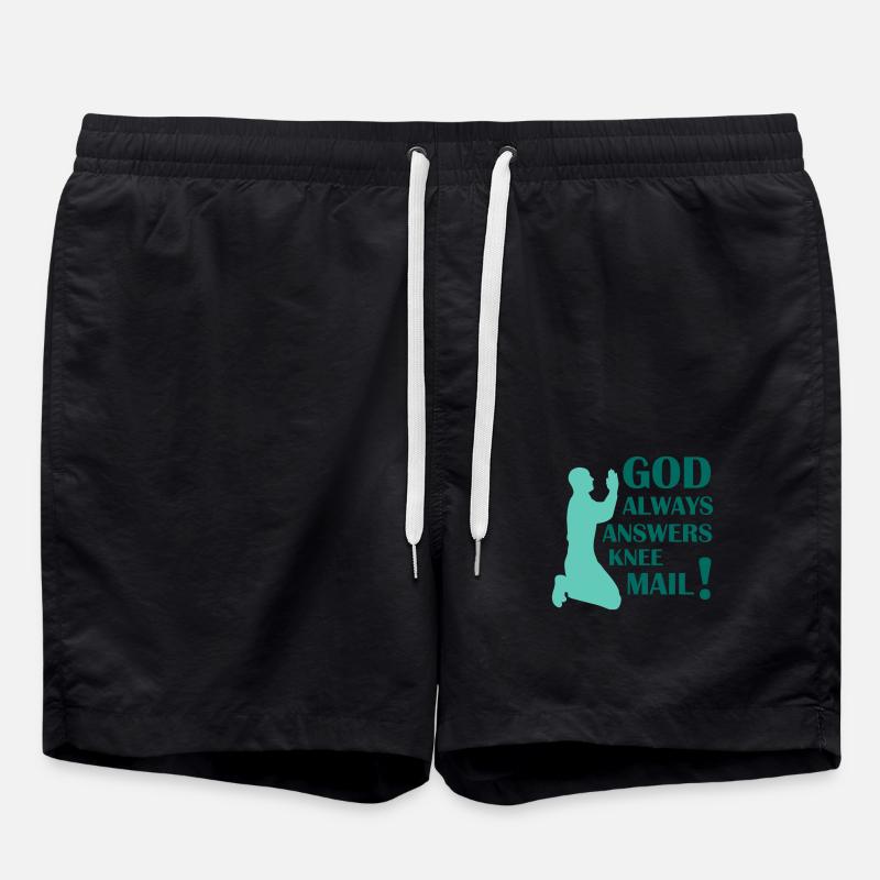 god answers - Badeshorts - Schwarz