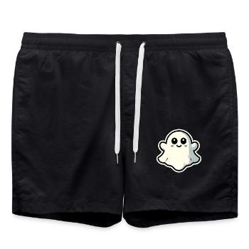 Gespenst niedlich - Badeshorts - Schwarz - Vorne - AI Model Male 185 light (185cm)