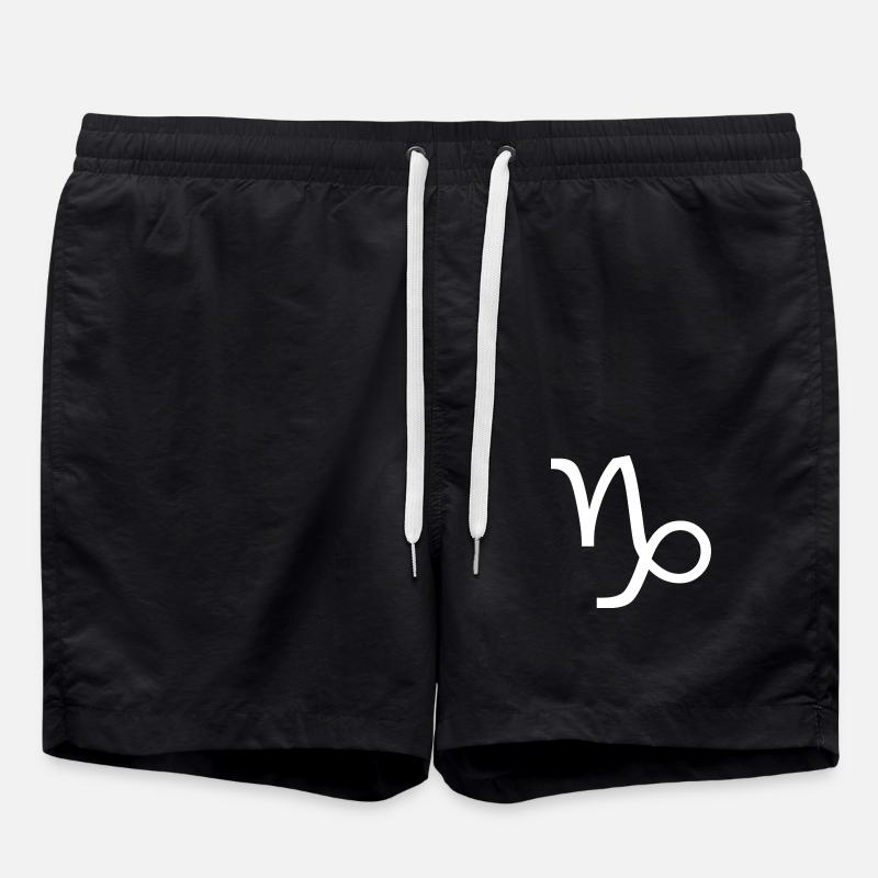 Sternzeichen Steinbock, exklusives T-Shirt Design - Badeshorts - Schwarz