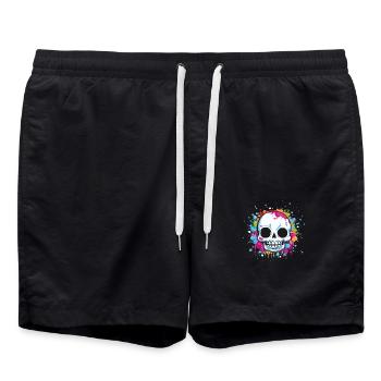 Crâne - Short de bain - noir - Devant - AI Model Male 185 light (185cm)