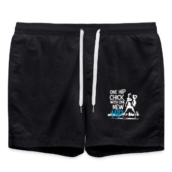 New hips, new energy – Cool chick - Swim Trunks - black - Front - AI Model Male 185 light (185cm)