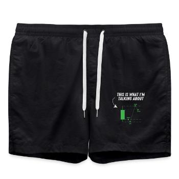 Daytrader Bekleidung: Stilvoll & einzigartig - Trading - Badeshorts - Schwarz - Vorne - AI Model Male 185 light (185cm)