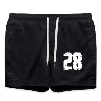 28 Number Vintage - Swim Trunks - black - Front - AI Model Male 185 light (185cm)