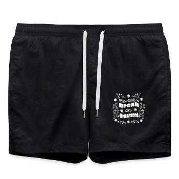 Le plus susceptible de casser un ornement - Funny Family - Short de bain - noir - Devant - AI Model Male 185 light (185cm)
