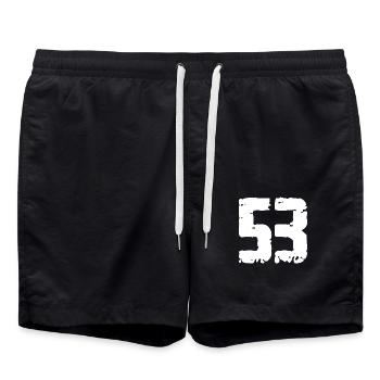53 Nombre Vintage - Short de bain - noir - Devant - AI Model Male 185 light (185cm)