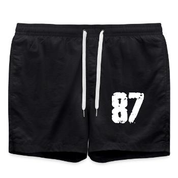 87 Number Vintage - Swim Trunks - black - Front - AI Model Male 185 light (185cm)