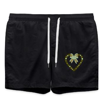 Christmas Decorations Green - Swim Trunks - black - Front - AI Model Male 185 light (185cm)