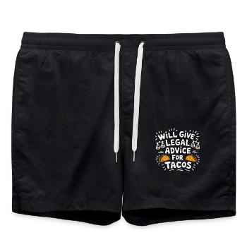 De l’humour pour les avocats et les amateurs de tacos - Short de bain - noir - Devant - AI Model Male 185 light (185cm)