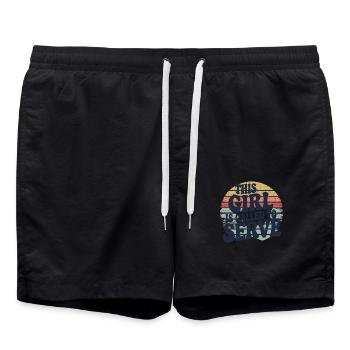 Glaubensreise einer Missionarin - Badeshorts - Schwarz - Vorne - AI Model Male 185 light (185cm)