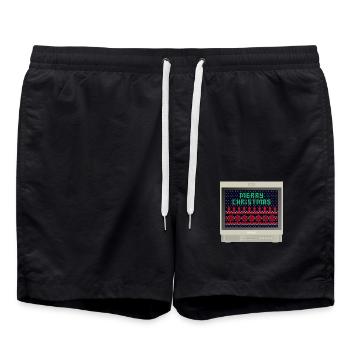 PVM Lover - Frohe Weihnachten - Badeshorts - Schwarz - Vorne - AI Model Male 185 light (185cm)