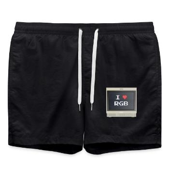 PVM Lover - RGB Fan - Short de bain - noir - Devant - AI Model Male 185 light (185cm)