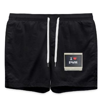 PVM Lover - J'aime mon PVM - Short de bain - noir - Devant - AI Model Male 185 light (185cm)