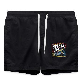 Passion for minibikes - Swim Trunks - black - Front - AI Model Male 185 light (185cm)