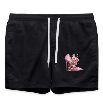 High Heel Liebhaber Glitzer Schuhe Damen Geschenk - Badeshorts - Schwarz - Vorne - AI Model Male 185 light (185cm)