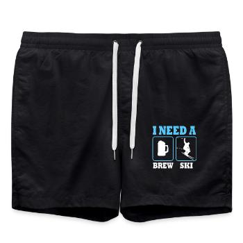 Ski Ski Holiday - Swim Trunks - black - Front - AI Model Male 185 light (185cm)