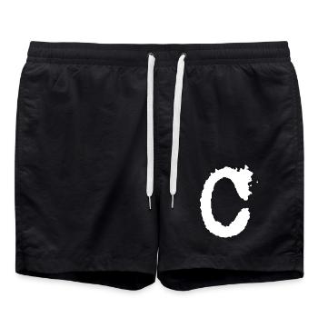 C - Badeshorts - Schwarz - Vorne - AI Model Male 185 light (185cm)