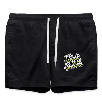I Suck At Soccer 15 - Badeshorts - Schwarz - Vorne - AI Model Male 185 light (185cm)
