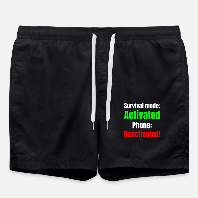 Survival mode acktivated phone deactivated! - Badeshorts - Schwarz