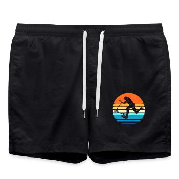 Scooter Roller - Badeshorts - Schwarz - Vorne - AI Model Male 185 light (185cm)