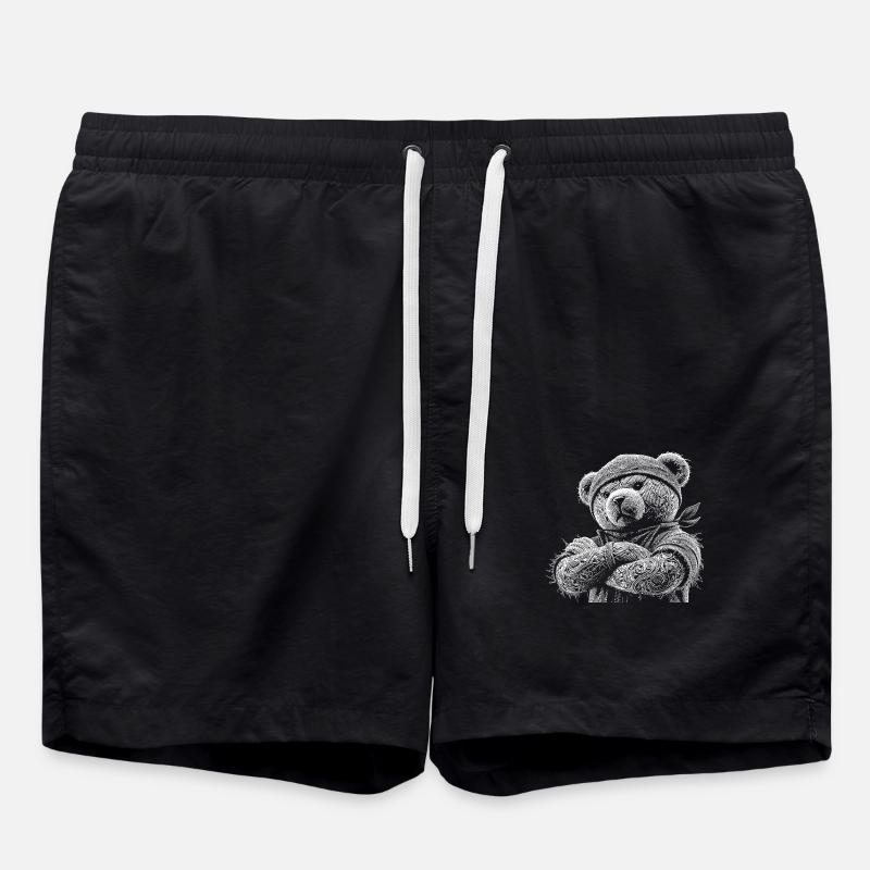 Teddy bear - Swim Trunks - black