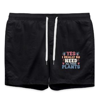 , j’ai vraiment besoin de toutes ces plantes de jardinage bo - Short de bain - noir - Devant - AI Model Male 185 light (185cm)