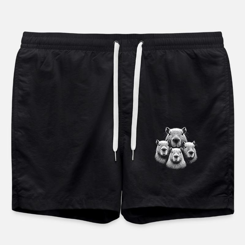Capybara - Swim Trunks - black