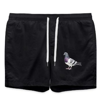 Taube - Badeshorts - Schwarz - Vorne - AI Model Male 185 light (185cm)