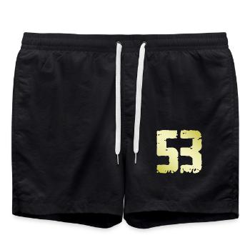 53 Number Vintage - Swim Trunks - black - Front - AI Model Male 185 light (185cm)