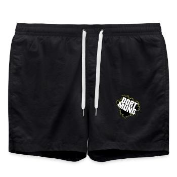 Dortmund Style | Aus Liebe zu deiner Stadt - Badeshorts - Schwarz - Vorne - AI Model Male 185 light (185cm)
