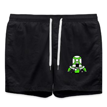 Mr. Turtle Sir Mr. Gentleman Empire Top Hat - Swim Trunks - black - Front - AI Model Male 185 light (185cm)