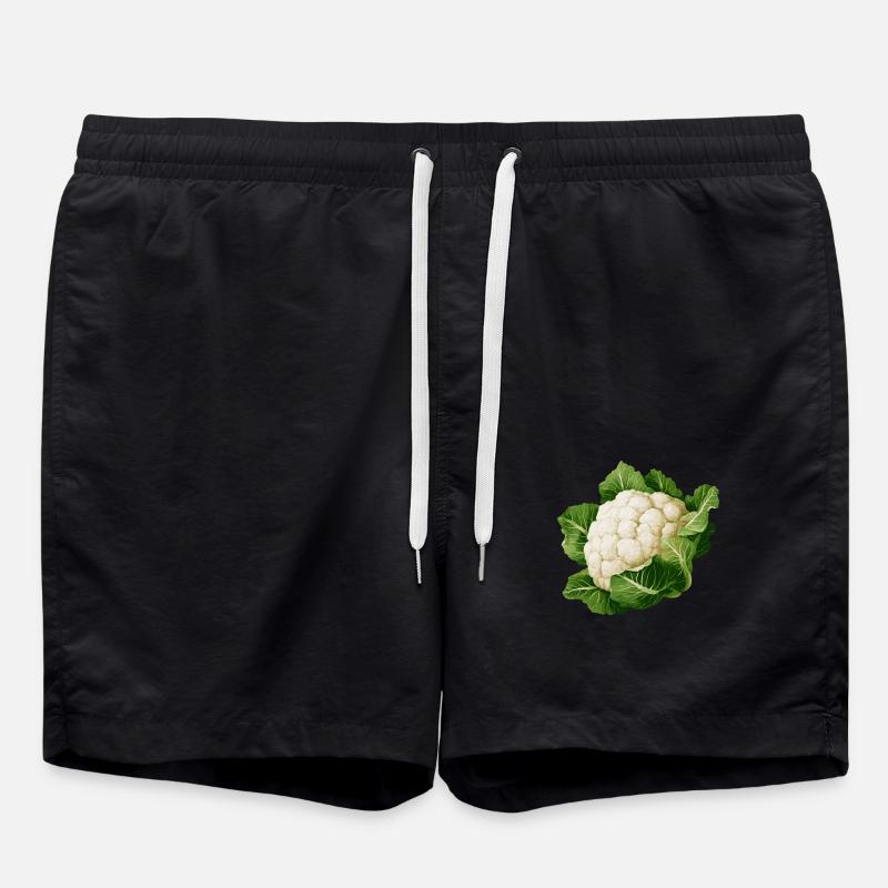 Blumenkohl - Badeshorts - Schwarz
