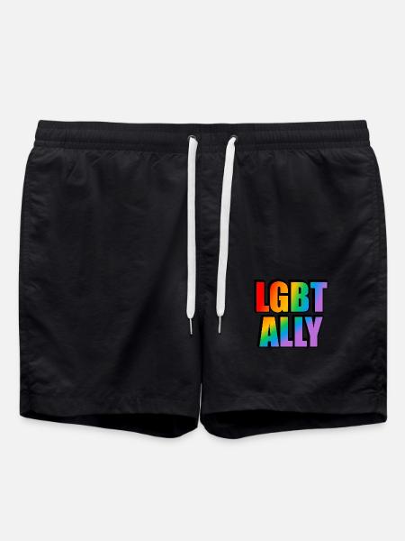 LGBT Ally - Swim Trunks - black