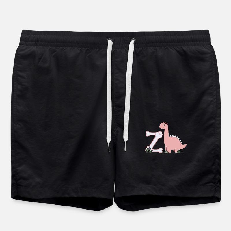 Buchstabe Z - Badeshorts - Schwarz