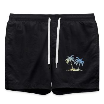 Palm Island - Swim Trunks - black - Front - AI Model Male 185 light (185cm)