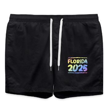 Floride 2025 Coloré - Short de bain - noir - Devant - AI Model Male 185 light (185cm)