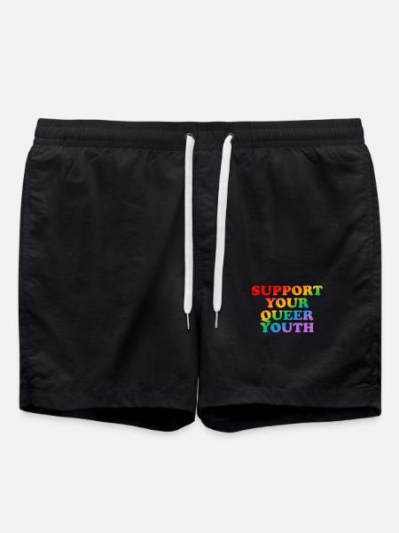 Support your queer youth - Swim Trunks - black