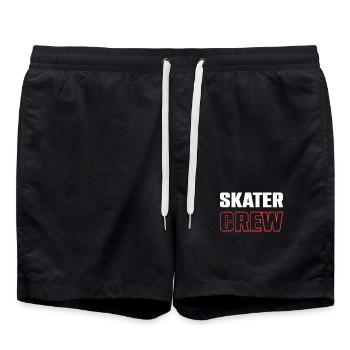 Skater Crew - Badeshorts - Schwarz - Vorne - AI Model Male 185 light (185cm)