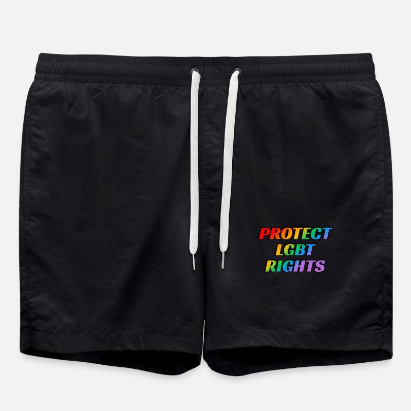 Protect LGBT rights - Swim Trunks - black
