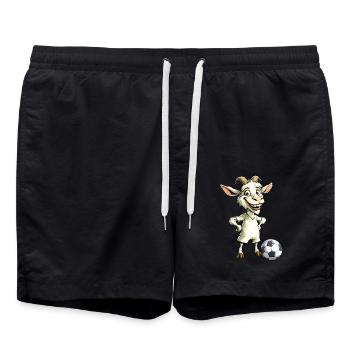 Football de chèvre - Short de bain - noir - Devant - AI Model Male 185 light (185cm)